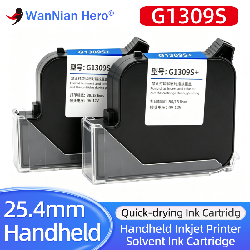 Solvent Printer Ink - 1pcs~5pcs 25.4mm G1309S G1309S+ Handheld Inkjet