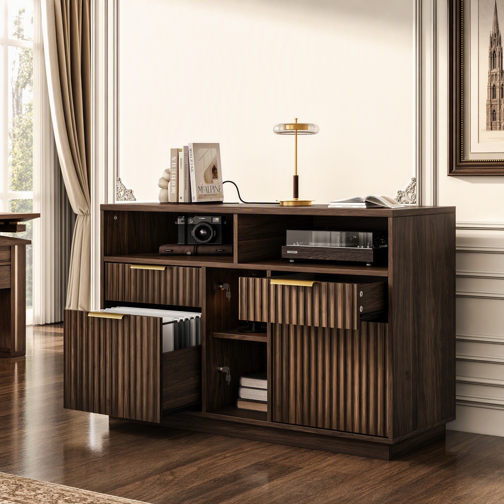 4 Drawer File Cabinet, Fluted  - đánh giá và giá Commercial Printer