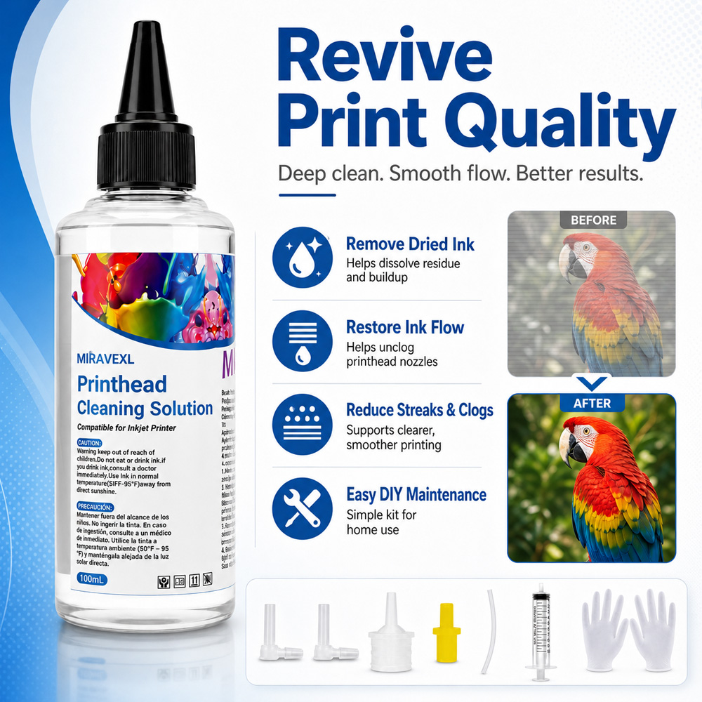 MIRAVEXL Printhead Cleaning So - đánh giá và giá Sublimation Ink 100Ml