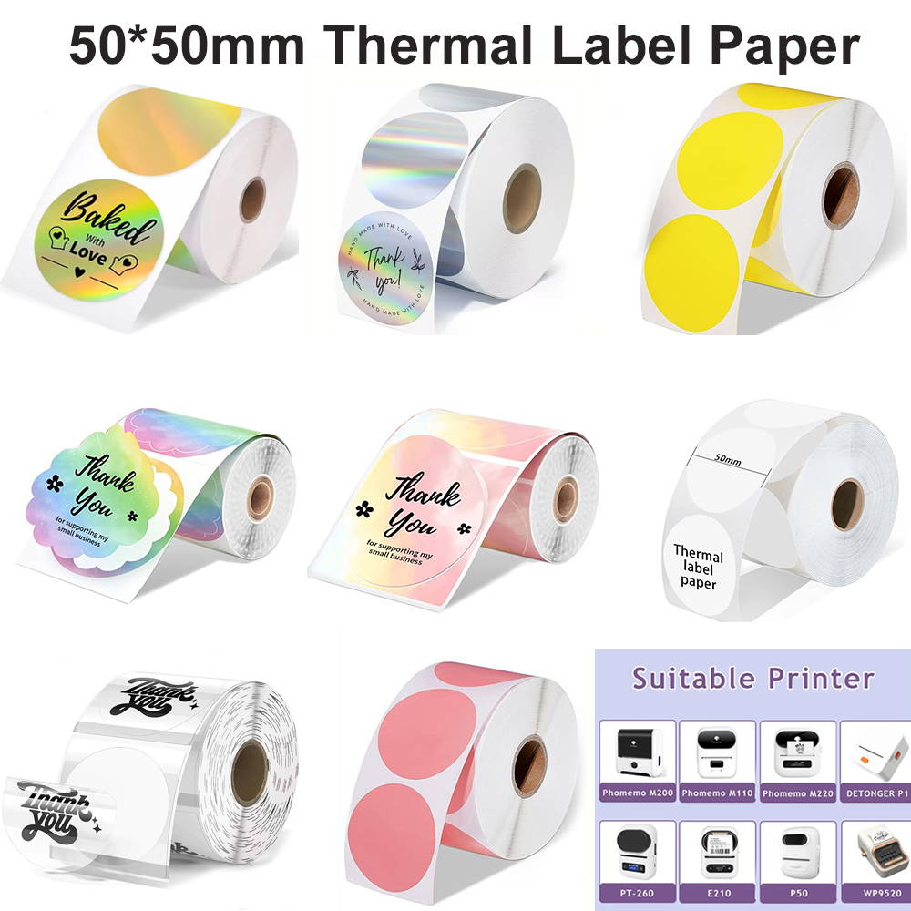 1Roll Round Circle Thermal Pap - đánh giá và giá Commercial Printer