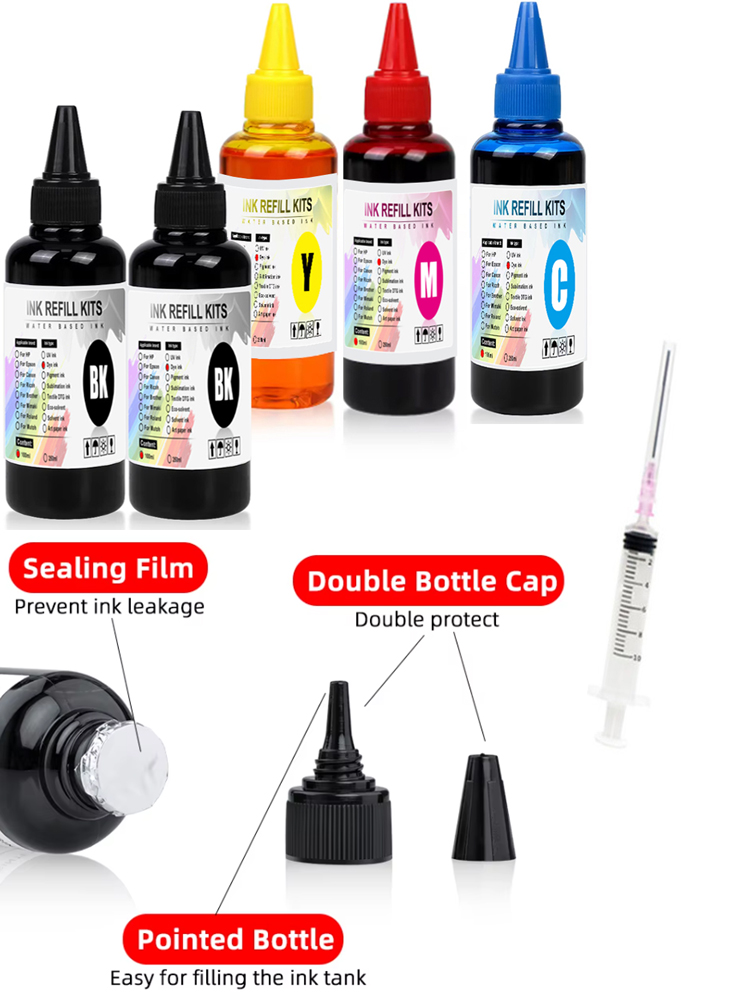 100ml Universal Dye Ink BK C M - đánh giá và giá Sublimation Ink 100Ml