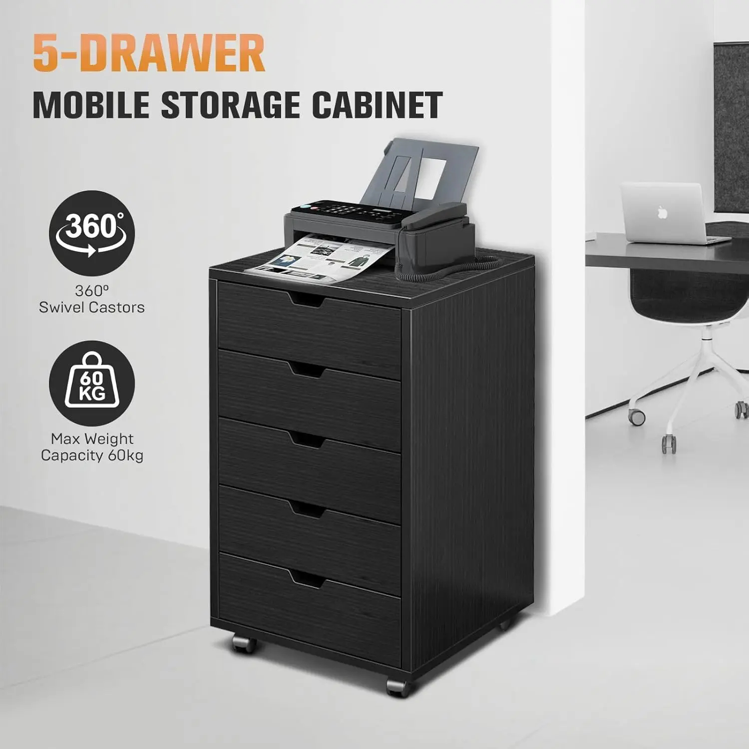 5 Drawer File Cabinet Mobile D - đánh giá và giá Commercial Printer