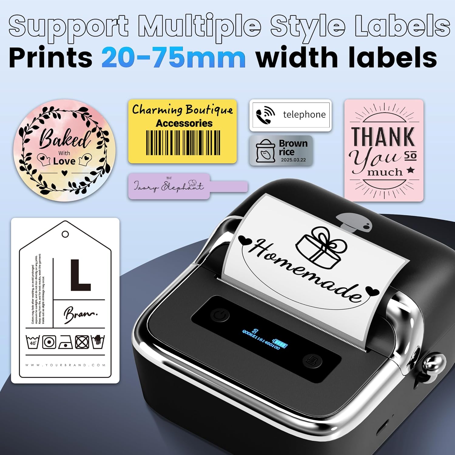 Phomemo M250 Label Maker 75mm  - đánh giá và giá Commercial Shirt Printing Machine