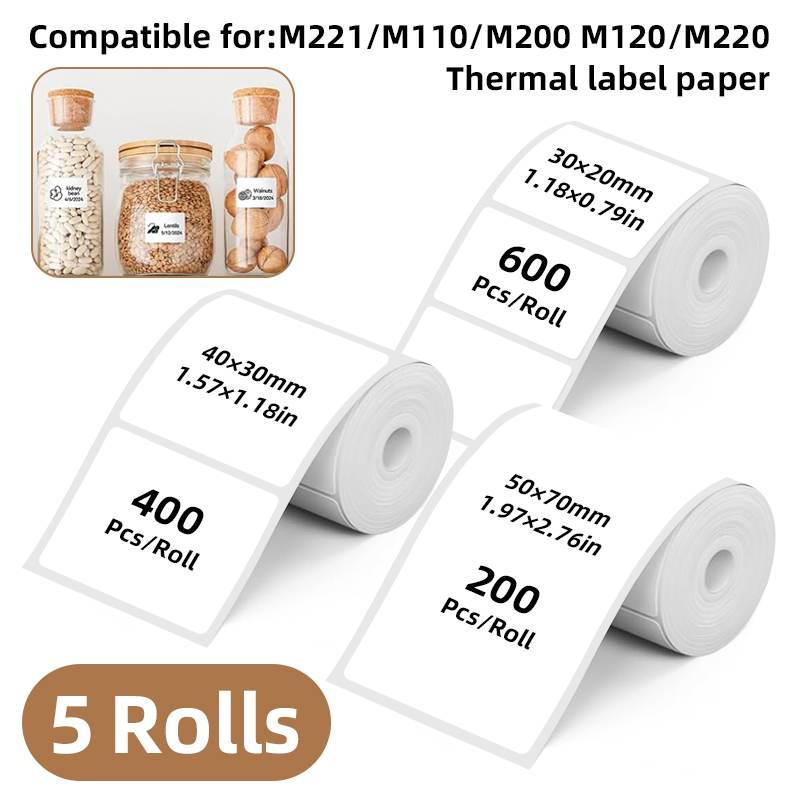 5 Rolls of White Label Sticker - đánh giá và giá Commercial Printer
